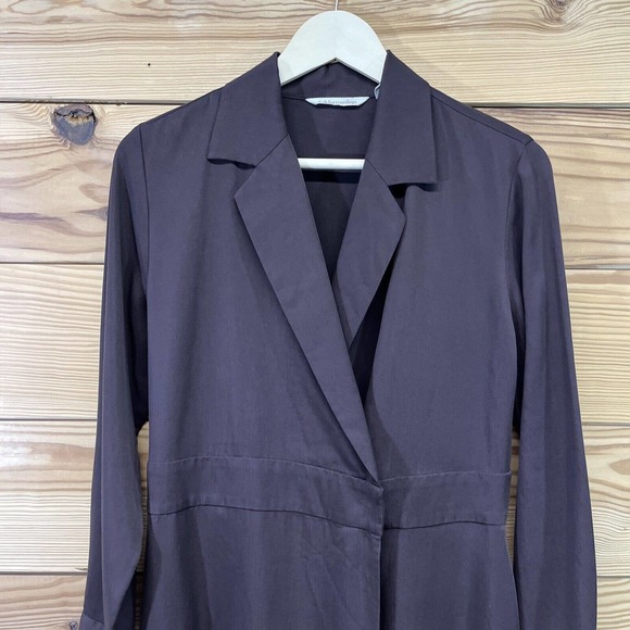 Soft Surroundings Quintessa Dress Small Brown Tencel Maxi LS Wrap V-Neck B84 - Picture 2 of 16